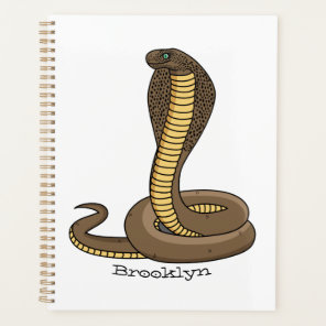 Brown cobra snake illustration  planner