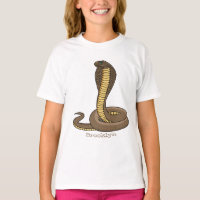 Brown cobra snake illustration 