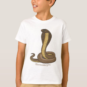 Brown cobra snake illustration  T-Shirt