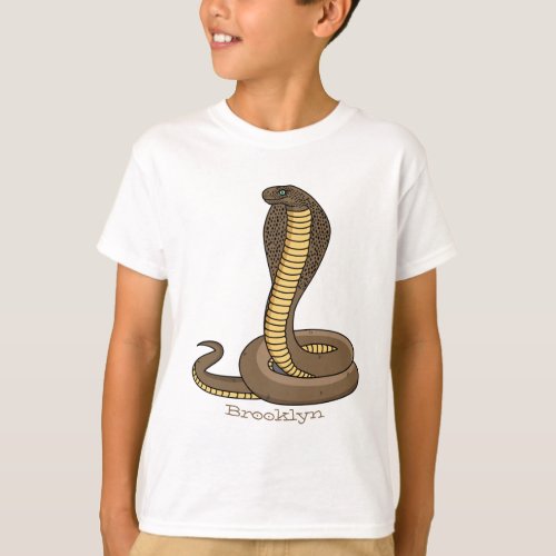 Brown cobra snake illustration  T_Shirt