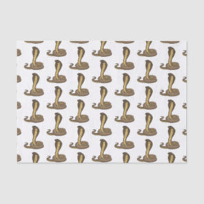 Brown cobra snake illustration  tissue paper
