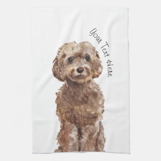 Brown Cockapoo Kitchen Towel