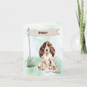 Brown Cocker Spaniel Congratulations on New Dog Note Card