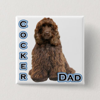 Brown Cocker Spaniel Dad 4 Button