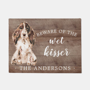Brown Cocker Spaniel Dog Personalized Door Mat