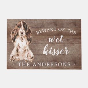 Brown Cocker Spaniel Dog Personalized Door Mat