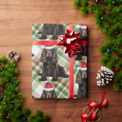 Brown Cocker Spaniel Fun Dog Lover Christmas Wrapping Paper