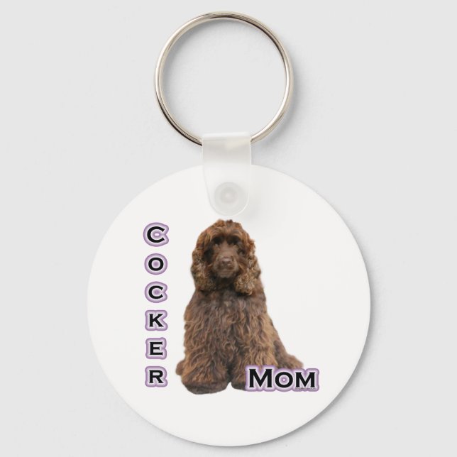 Brown Cocker Spaniel Mom 4 - Keychain (Front)