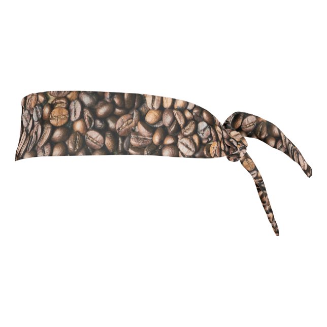 Brown Coffee Bean Background Tie Headband (Rotate 90)