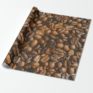 Brown Coffee beans Wrapping Paper