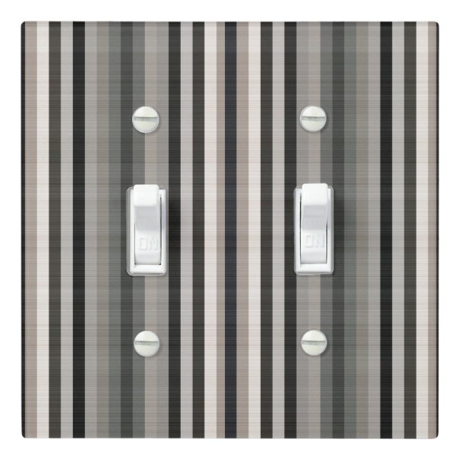 Brown Coffee Chocolate Stripes Light Switch Cover (In Situ)