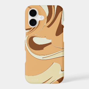 Brown Coffee Swirl iPhone 17 Case