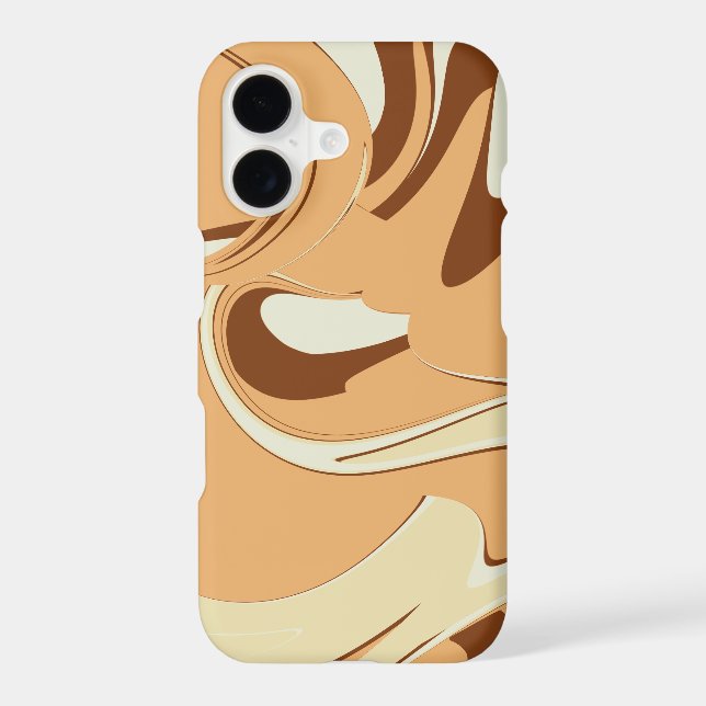 Brown Coffee Swirl Iphone Case (Back)