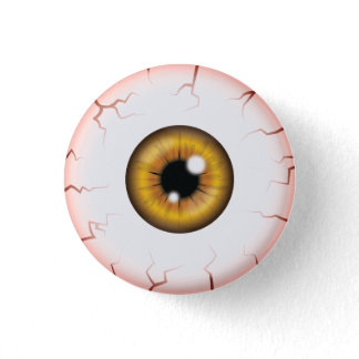 Brown Color Eyeball Halloween Bloodshot Eyeball Button
