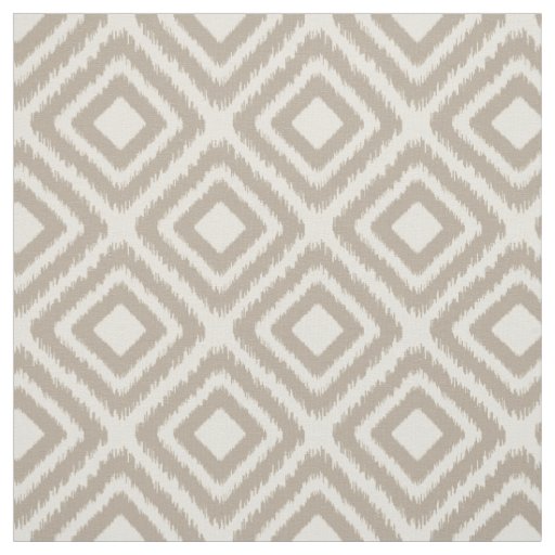 Brown color modern Ikat diamond pattern Fabric