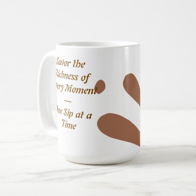 Brown Color Splash Mug (Front Left)