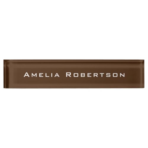 Brown Color Trendy Modern Professional Custom Desk Name Plate