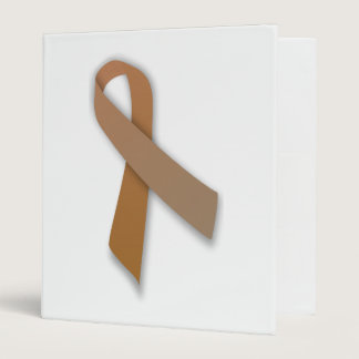 Brown Colorectal Cancer Awareness Ribbon Binder
