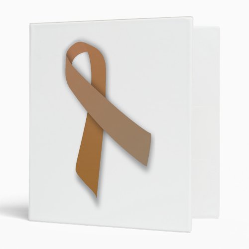 Brown Colorectal Cancer Awareness Ribbon Binder