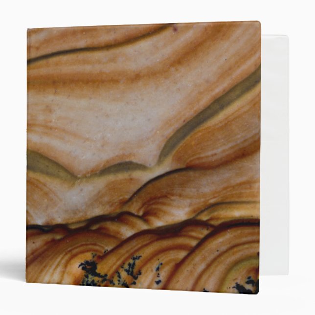 Brown colored Deschutes Jasper 3 Ring Binder (Front/Inside)
