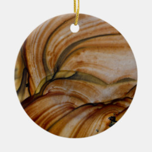 Brown colored Deschutes Jasper Ceramic Ornament