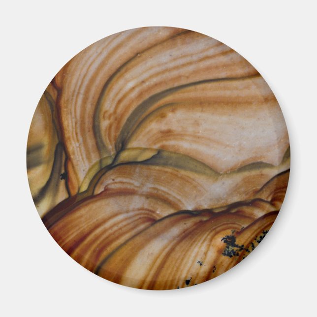 Brown colored Deschutes Jasper Magnet (Front)