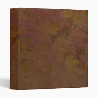 Brown Colored Fall Maple Leaves Binder