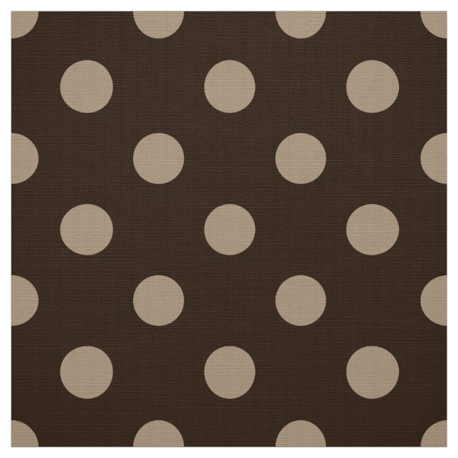 brown colored polka dots pattern fabric (Swatch)
