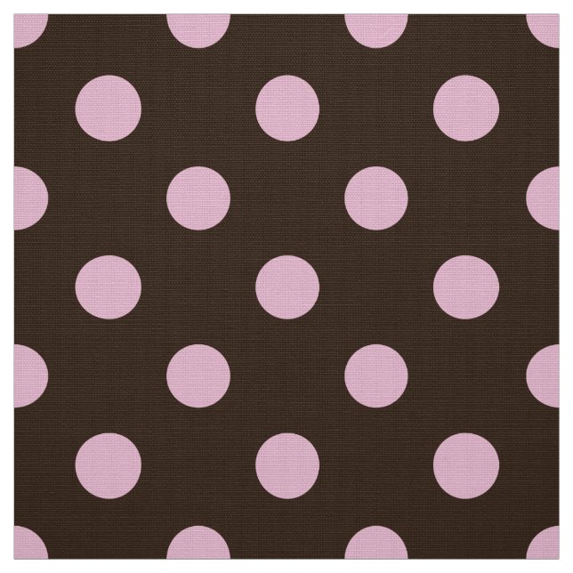 brown colored polka dots pattern fabric (Swatch)