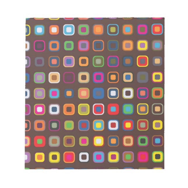 Brown Colored Square Pattern Notepad (Front)