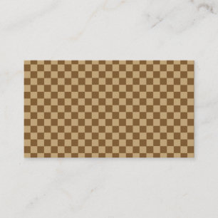 Brown Combination Classic Checkerboard by STaylor Business Card