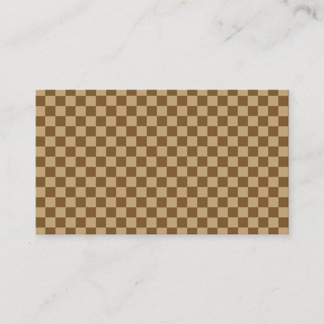 Brown Combination Classic Checkerboard by STaylor Business Card (Front)