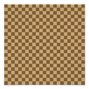 Brown Combination Classic Checkerboard by STaylor Photo Print