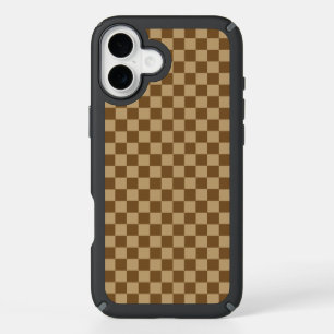 Brown Combination Classic Checkerboard by STaylor iPhone 16 Plus Case
