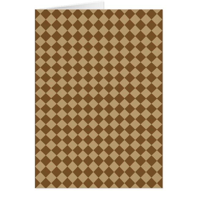 Brown Combination Diamond Pattern by STaylor Cards (Front)