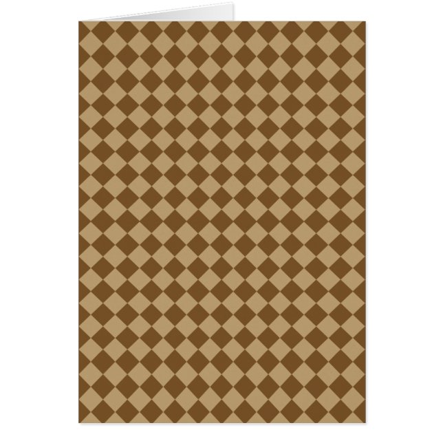Brown Combination Diamond Pattern by STaylor Cards (Front)