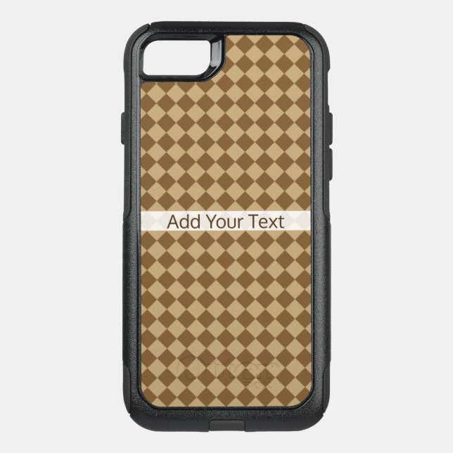 Brown Combination Diamond Pattern by STaylor Otterbox iPhone Case (Back)