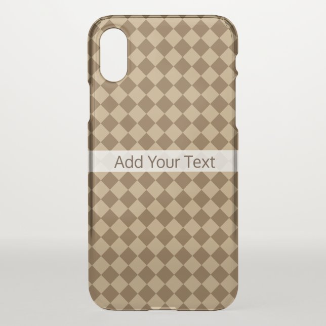 Brown Combination Diamond Pattern by STaylor Uncommon iPhone Case (Back)