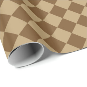 Brown Combination Diamond Pattern by STaylor Wrapping Paper