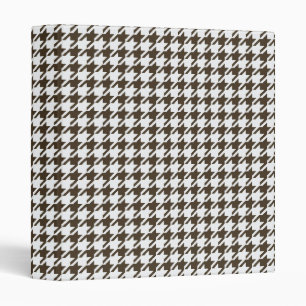 Brown Combination Houndstooth by Shirley Taylor 3 Ring Binder