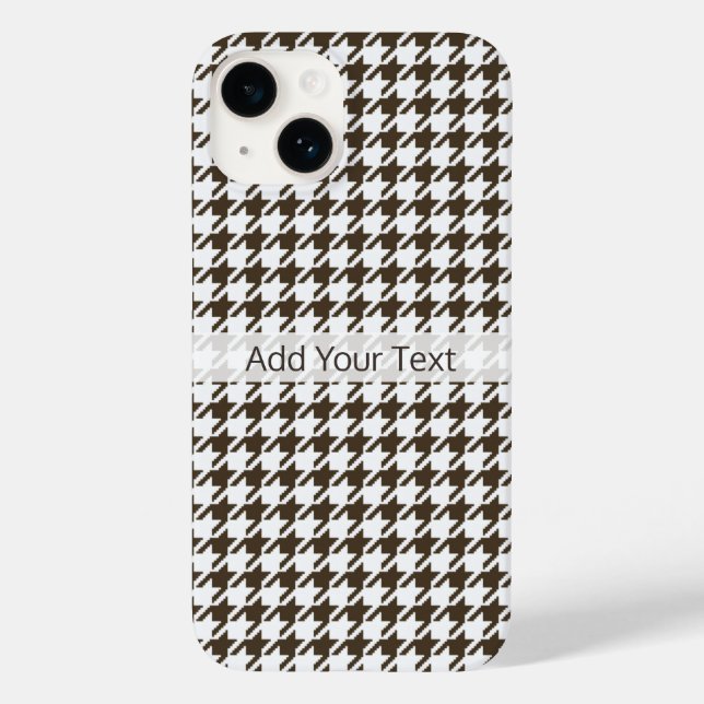 Brown Combination Houndstooth by Shirley Taylor Case-Mate iPhone Case (Back)