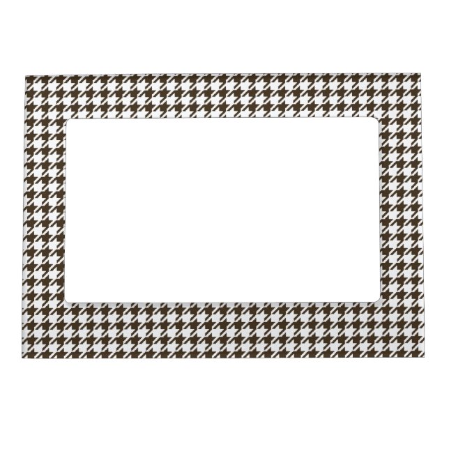 Brown Combination Houndstooth by Shirley Taylor Magnetic Frame (Front)
