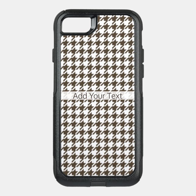 Brown Combination Houndstooth by Shirley Taylor Otterbox iPhone Case (Back)