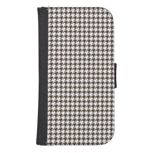 Brown Combination Houndstooth by Shirley Taylor Phone Wallet