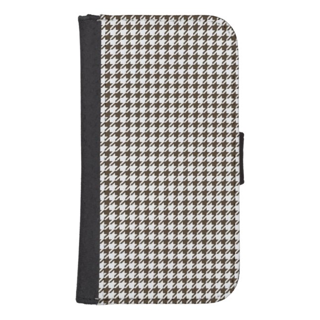 Brown Combination Houndstooth by Shirley Taylor Samsung Galaxy Wallet Case (Front)