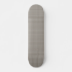 Brown Combination Houndstooth by Shirley Taylor Skateboard Deck