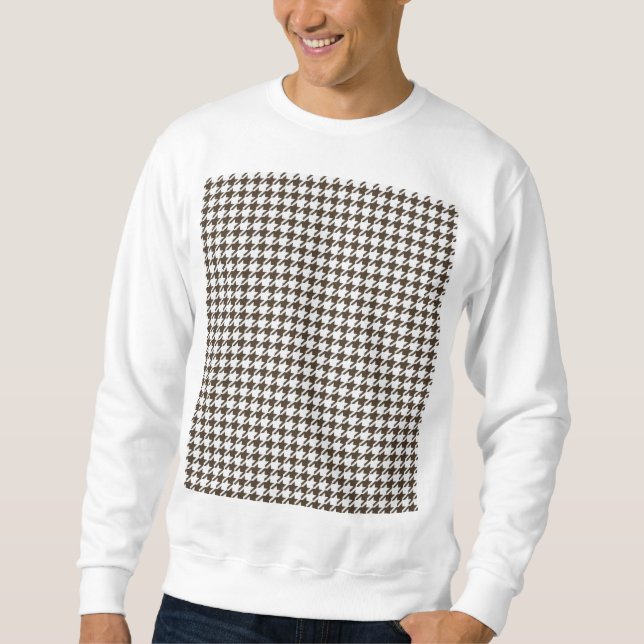 Brown Combination Houndstooth by Shirley Taylor Sweatshirt (Front)