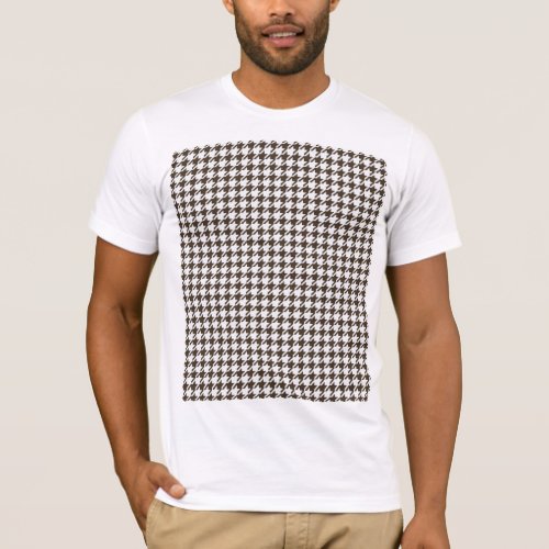 Brown Combination Houndstooth by Shirley Taylor T_Shirt