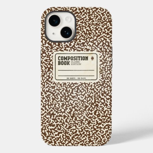 Brown Composition Notebook Case_Mate iPhone Case