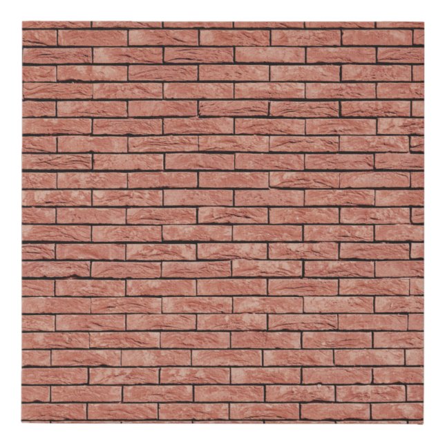 Brown concrete brick faux canvas print (Front)